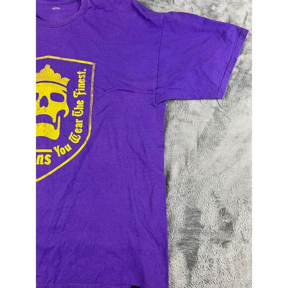 Vintage Vans Purple Skull Crown "Wear To The Finest" T-Shirt XL 90s * - Picture 6 of 9